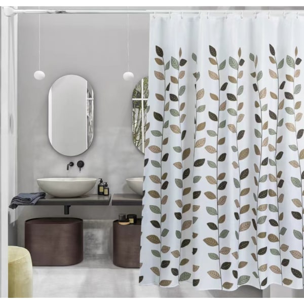 1ST Vattentät duschdraperi 180 x 180 cm Tillverkad av Polyester, Sma