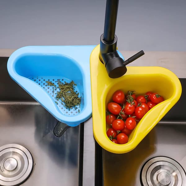 Diskho sil, 2 st plast sil, för frukt, grönsaker, rester, gul, blå