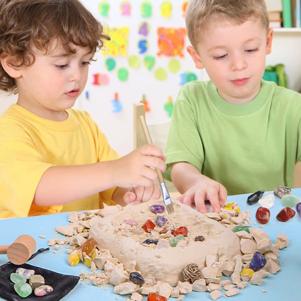 Gem Digger Kit, Education DIY Toy Science Kit - Grav 15 Unikke Ægte Perler