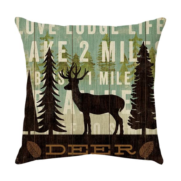 Set med 4 putetrekk 45 x 45 cm Polyester og lin dekorative