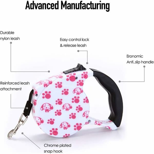 Retractable-koiranhihna, pidennettävä, jopa 15 kg
