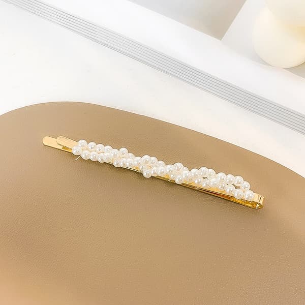5 st pärlhårklämmor stora hårklämmor stift barrette slips hårnålar