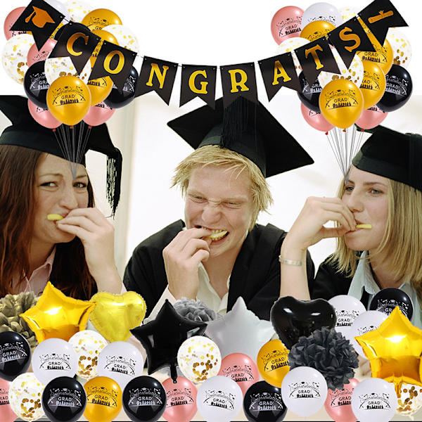 Festen forsyninger Graduation Ballonger sett