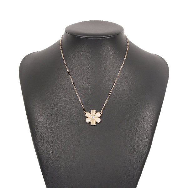 Smycken Söt Tjej Hjärta Enkelt Halsband Geometrisk Blomma Retro P