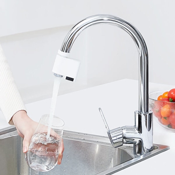 Smart Sensor Berøringsfri Hane Adapter Køkken Badeværelse Hane Automatisk Infrarød Sensor med Overløbsbeskyttelse Nem at Installere