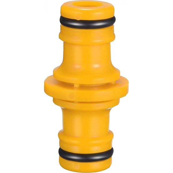 6 stk. dobbelt haneslangeforbindelse slangefittings til at forbinde haveslangeslange (gul)