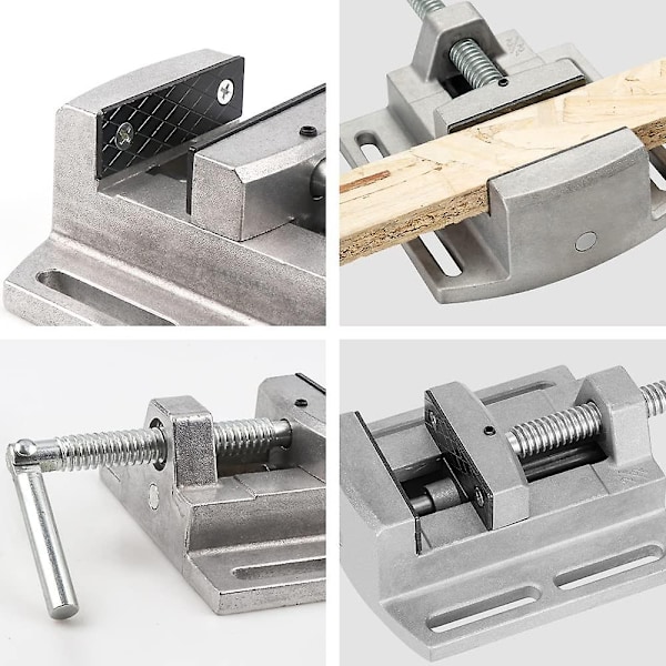 Pelarborrskruvstäd, 2,5\" öppning aluminiumlegering bänkskruvstäd med styrtapp F