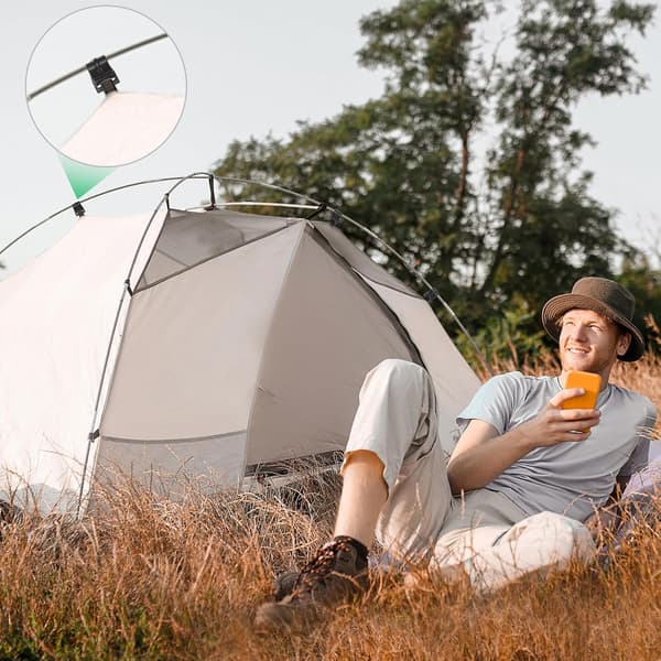 20 stk. sorte C-formede teltklemmer i plast til campingteltmarkise