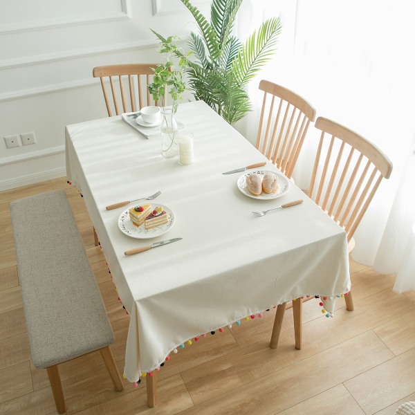 Vacker rektangulär bordsduk, bordsduk 140 x 220 cm, bordsduk för kök, kafé, matbord