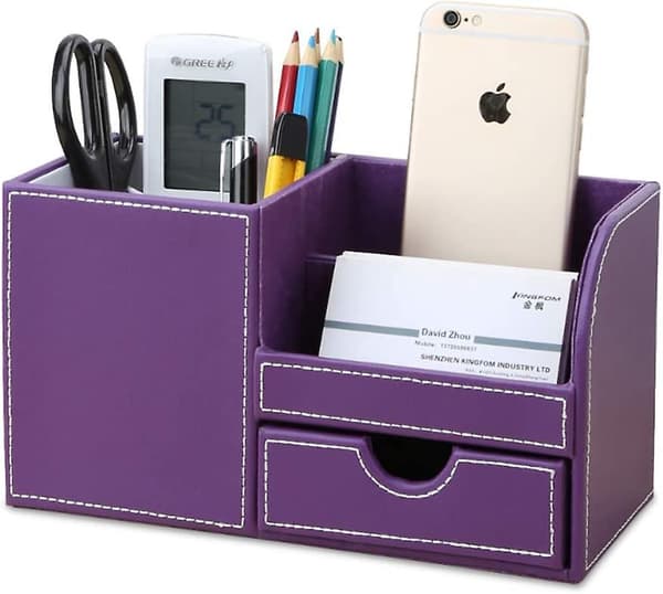 4 Multifunktionelle Rum Desktop Organizer (lilla)