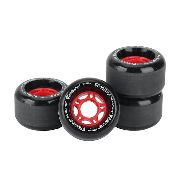 4 stk. Skateboardhjul med 70mm diameter Skateboard Sort
