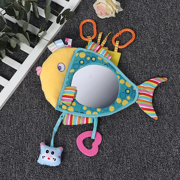 Plush Komfortleksak för Spädbarn med Spegel för Vagnar och Spjälsängar