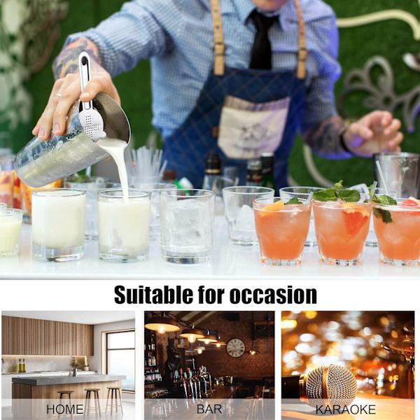 2 stk. Hvidtjørn Cocktail Si Stainless Steel Bar Si Professionel Si til Kommerciel Bartender eller Hjemmebrug