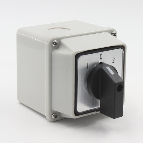 Universell velgerbryter, med vanntett installasjonsboks, 3 posisjoner, 8 terminaler, kraftoverføringsbryter, LW26-20/2 220V 20A motorgenerator
