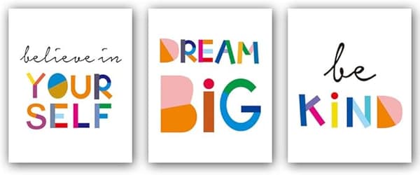 Akvarel Ord Inspirerende Citater Typografi Kunsttryk Sæt af