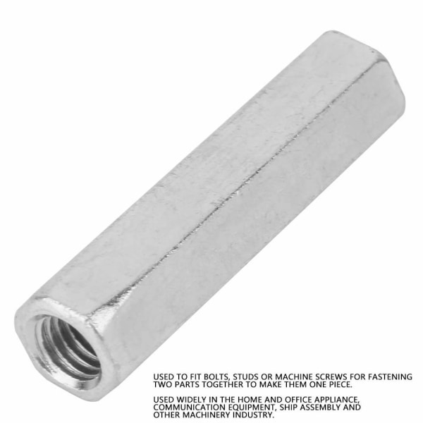 Set med 5 lange sinkeskruer med sekskantmutter for koblingsstang M8 x 50
