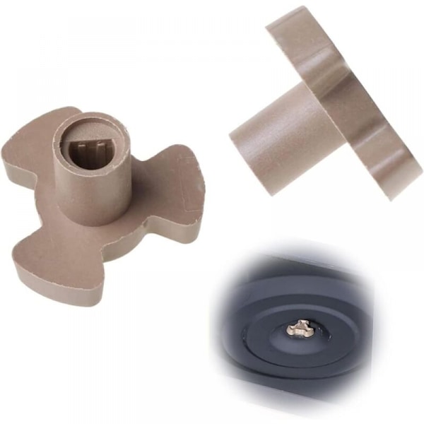 2 stk Mikrobølgeovn Dreieskive Koblingsaksel Plate Kobling Brakett for Mikrobølgeovn Dreieskive Rulleguide Kobling Brakett Mikrobølgeovn Reservedeler