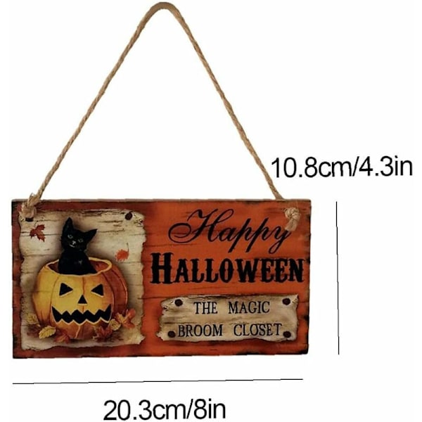 Hainice Halloween puinen kyltti ovi seinäkoristeet koristeet juhla