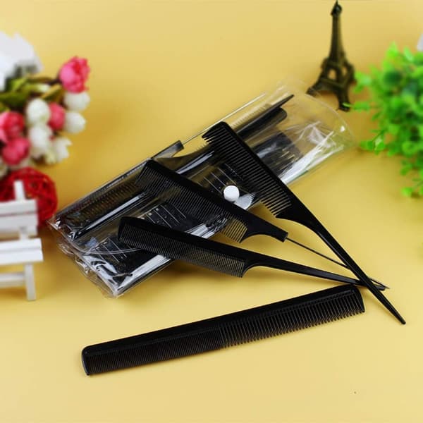 Styling Comb Set - 10 st professionella frisörkolvar i kolfiber