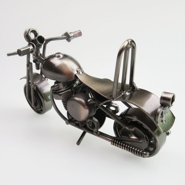 Järn Motorcykel Modell Miniatyr Fordon Motorcykel Modern Ornament