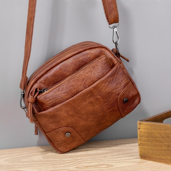 Liten handväska Crossbody-väska för dam Vintage Simple Women Shoulde