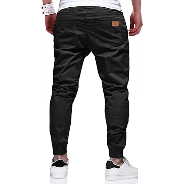 Herr Casual Joggers Byxor - Bomull Dragsko Chino Cargo Byxor H