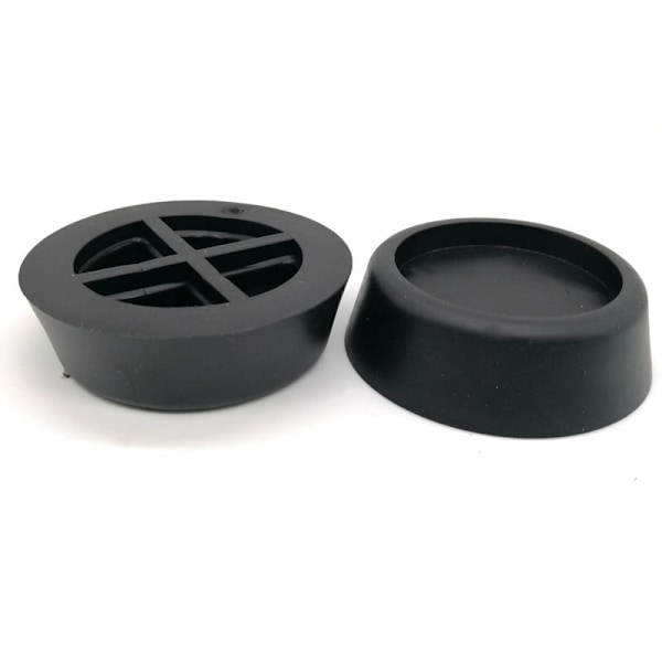Sæt med 4 Anti-Vibrations Puder til Vaskemaskine og Opvaskemaskine / Reducer Støj og Vibrationer på Dine Husholdningsapparater, Sort