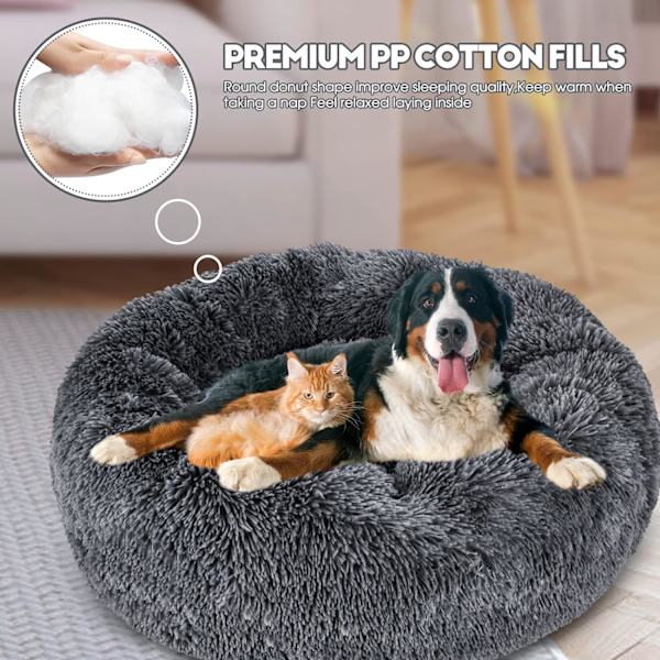 Hundeseng Ø40cm, Rund donutformet seng, Donutpute for katter i super