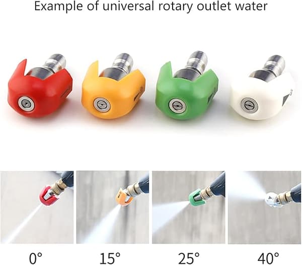 360° rustfritt stål trykkvaskerspraytips - Multi Degree Spray Nozzl