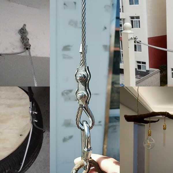 12 m3 duplekskabelbindere, 304 rustfritt stål duplekskabelbindere, w