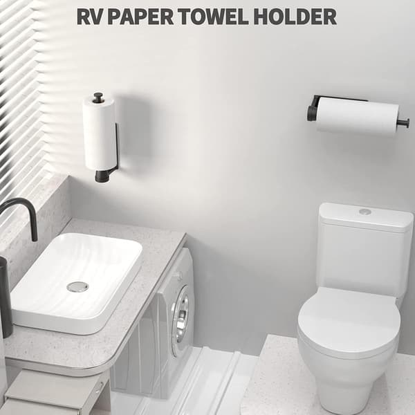 Mat Sort Toiletpapirrulleholder Vægmontering Papirhåndklædeholder