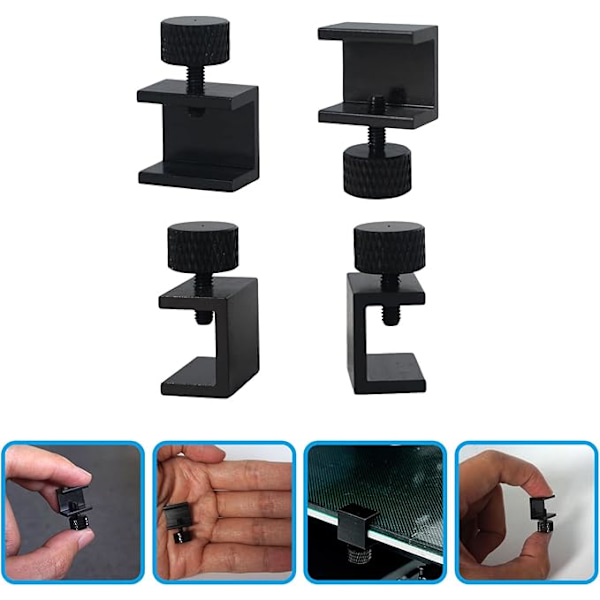 Stykker 3D Printer Seng Klips, 3D Printer Glas Seng Klemme Tilbehør til Ender 3s 3 Pro, 5 Pro, CR-20 Pro, CR-10S Pro