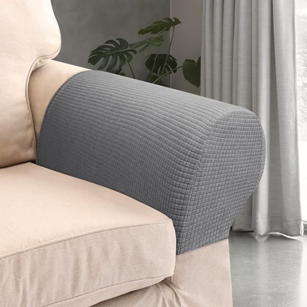 Armstödsöverdrag för soffa, set med 4 halkfria armstödsöverdrag för arm