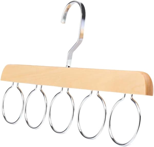 Multifunktionell trä sjal garderob arrangör galge slips bälten S