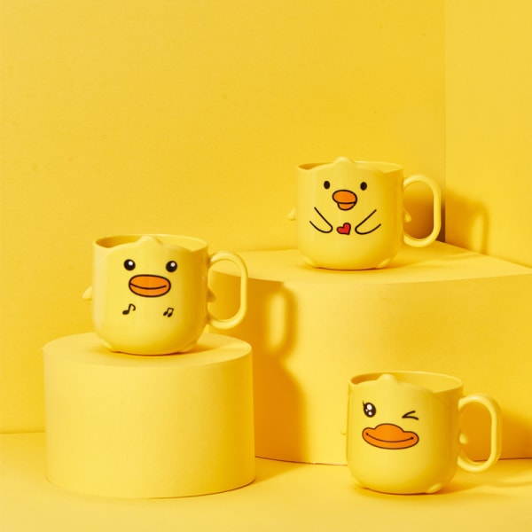1 Styck Liten Gul Duck Mouth Cup Barns Munvattenkopp Söt