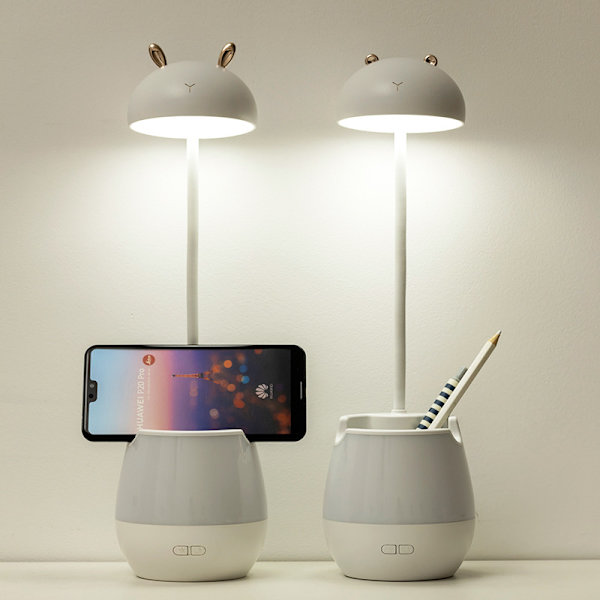 Barnlampa, 360° Flexibel Svanhals, USB Uppladdningsbar - Vit