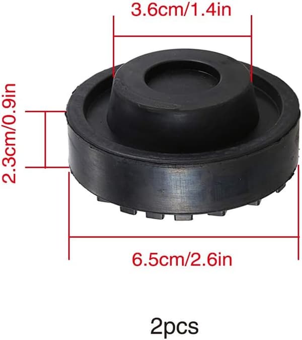 2 stk. Universelle Gummi Jack Pads, Gummi Buffer Block, Biltilbehør til Jack