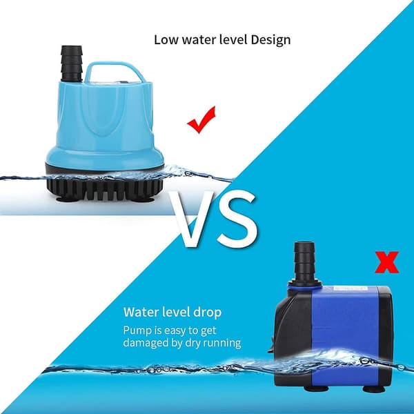 25w Nedsänkbar Vattenpump Tyst Botten Sugpump Med Torrbrännskydd