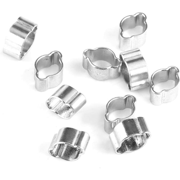 10 stk justerbare slangeklemmer i rustfritt stål (11-13 mm)