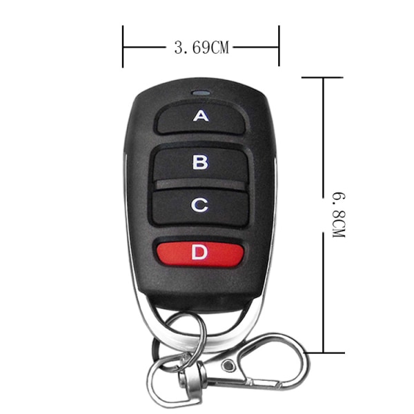 2 Pack Universal Garage Door Cloning Key Fob Remote Control 433MH