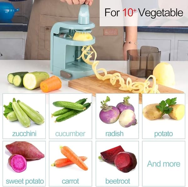 Zucchini-nudlar med 4 inbyggda spiralformade blad