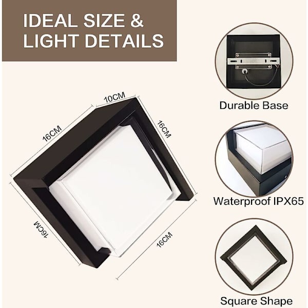 12W LED-seinävalaisin ulkoseinä IP65 vedenpitävä ulkoseinä LED-seinävalaisin musta seinävalaisin ulko- ja sisätiloihin