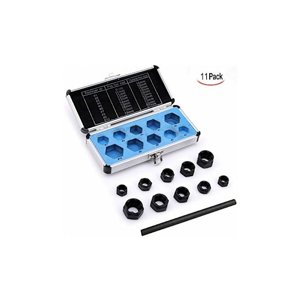 11-pakning 9-19 mm stikkontakter, skadet bolt mutter skruefjerner trekker Rem