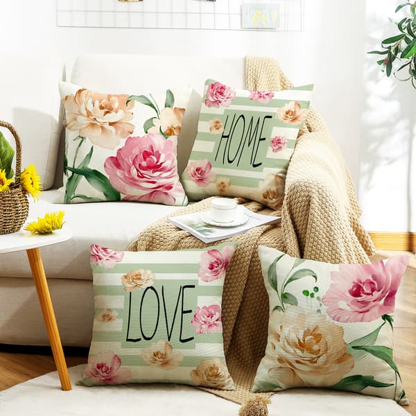 Set med 4 stycken kuddfodral 45 x 45 cm, Kuddfodral för soffa