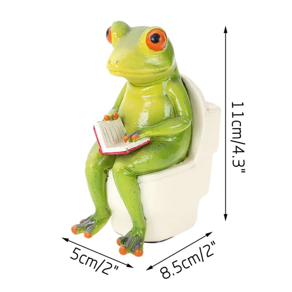 Resin Kreativ 3D-hantverk Groda Figur Staty