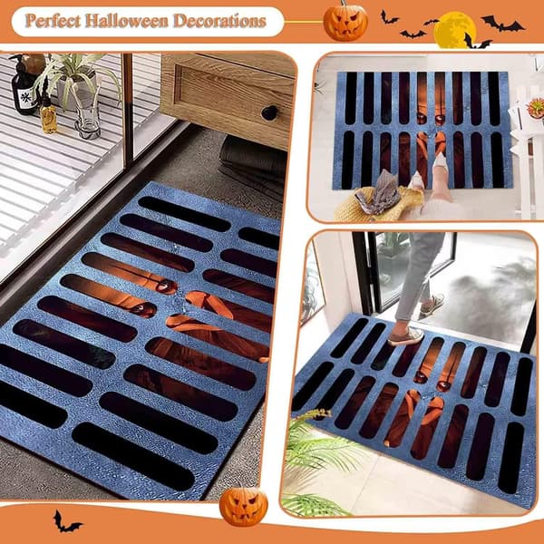 Halloween 3D Illusion Clown Dørmatte Velkommen Dørmatte