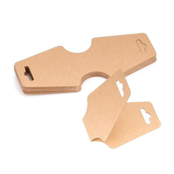 100 stk. Halskæde Displaykort Papir Smykke Displaykort Holder Smykke Displaykort til Halskæder, Armbånd, Hårnåle (Brun)