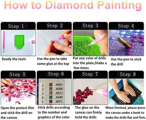 Diamantmaleri, 5d diamantmaleri-sæt til voksne og børn, DIY D