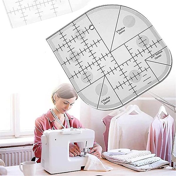 Bågskärare Linjal Akryl DIY Hantverk Lappteknik Sömnad Te