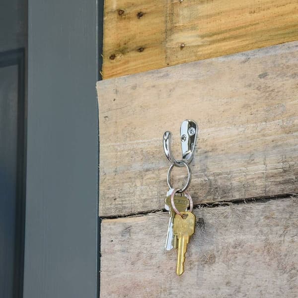 10 stk. Robe Hook, Poleret Krom, Møbel Hardware Garderobe Coa